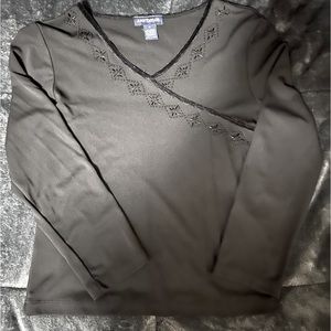 black Ann Taylor long sleeve top